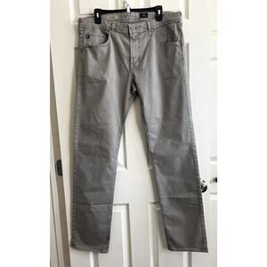 AG ADRIANO GOLDSCHMIED Men’s Gray The Matchbox Slim Straight Pants Jeans 36x34